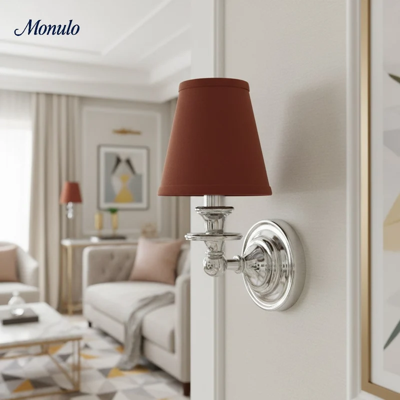 Wandlamp met stoffen kap en zwanenhalsarm – smeedijzeren armatuur met verstelbare leeslamp | Sansoti