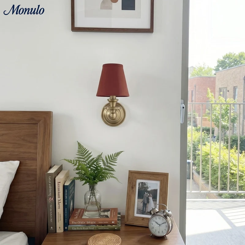Wandlamp met stoffen kap en zwanenhalsarm – smeedijzeren armatuur met verstelbare leeslamp | Sansoti