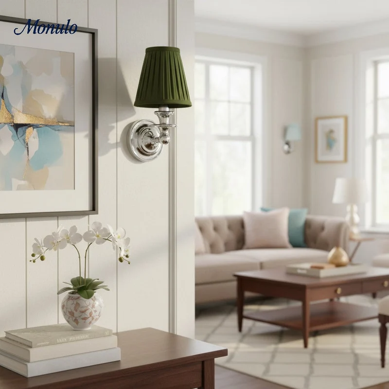 Wandlamp met stoffen kap en zwanenhalsarm – smeedijzeren armatuur met verstelbare leeslamp | Sansoti