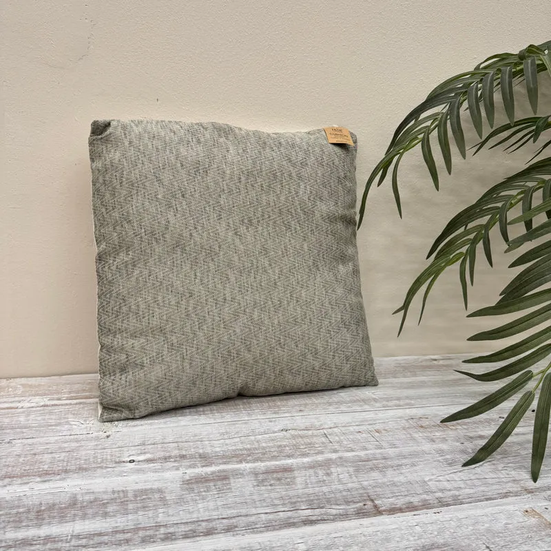 H&S Collection Chevron Kissen Grau 45x45 Neuware Dekokissen