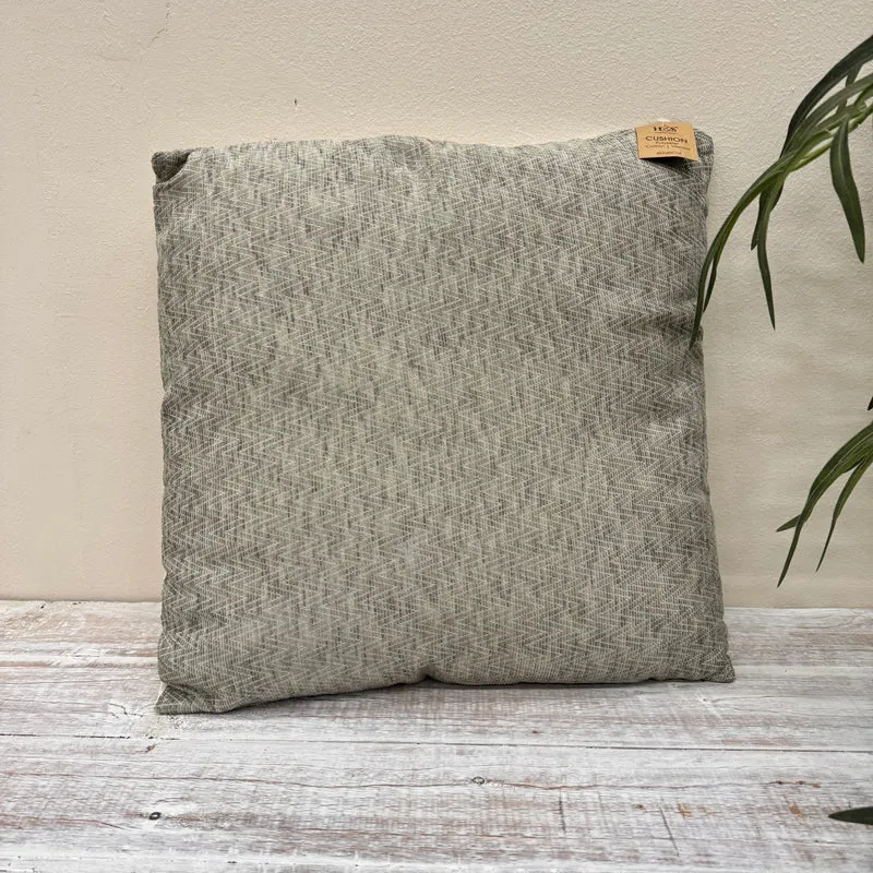 H&S Collection Chevron Kissen Grau 45x45 Neuware Dekokissen