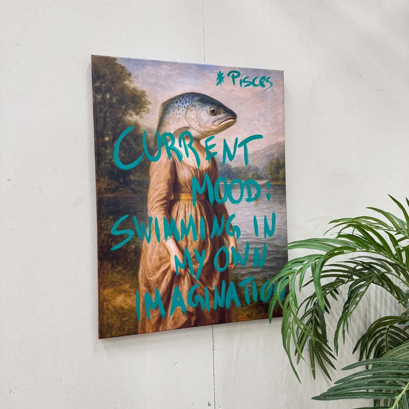 Thomas Klotz "Pisces" Kunstdruck auf Leinwand 60x80 Wandbild Deko