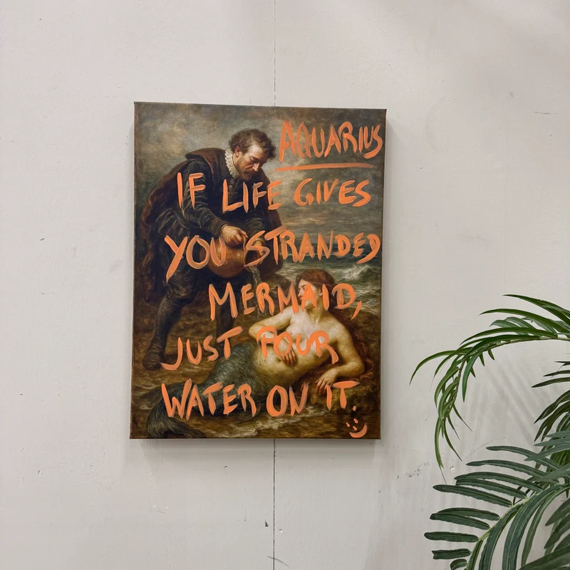 Thomas Klotz "Aquarius" Kunstdruck auf Leinwand 60x80 Wandbild Deko