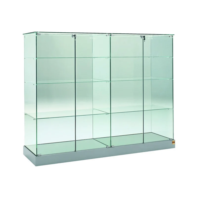 Casa Padrino Luxus Ladenvitrine 142 x 46 cm H. 140 cm - Ladeneinrichtung - Boutique Möbel - Made in Italy