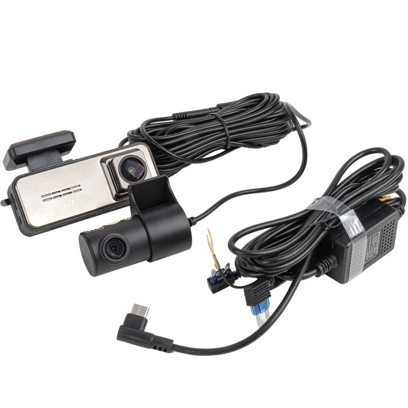 Komplettes Dashcam-Set für Front- und Rückfahrkamera mit 4K+2K-Kamera (Wifi, WLAN, SD-Kartensteckplatz)