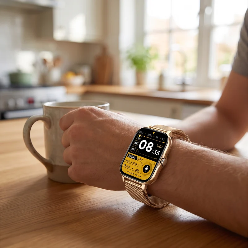 Horloge met Valdetectie Automatische Valalarmering GPS Locatie SOS Noodoproep Touchscreen Waterbestendig Oplaadbaar | Sansoti