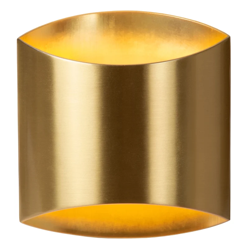 Wandleuchte Diletta oval mit Uplight und Downlight Aluminium 16x8x18cm