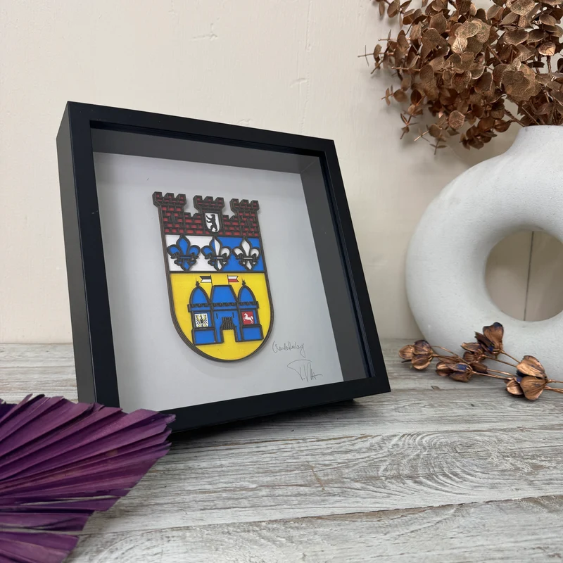 Thomas Klotz Design 3D-Objektrahmen Wandbild Wappen Berlin-Charlottenburg Deko