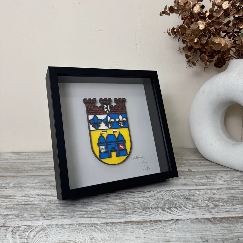 Thomas Klotz Design 3D-Objektrahmen Wandbild Wappen Berlin-Charlottenburg Deko