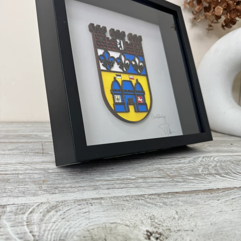 Thomas Klotz Design 3D-Objektrahmen Wandbild Wappen Berlin-Charlottenburg Deko