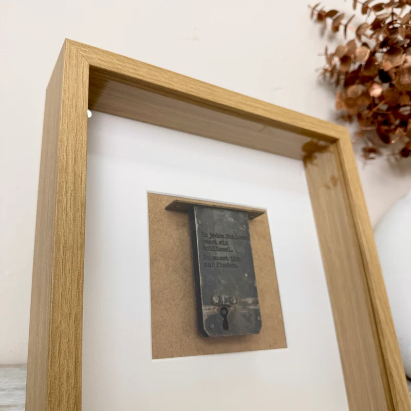 Thomas Klotz Designer 3D-Objektrahmen Wandbild Türschloss Deko