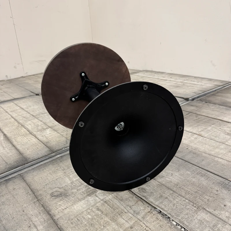 Designer Loungetisch Beistelltisch Rund Glasplatte Dunkle Eiche Schwarz Gebraucht