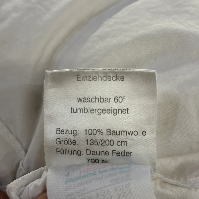 Bettdecke 135x200 Daunenbettdecke Kassettendecke Einziehdecke Weiß Decke Gebraucht