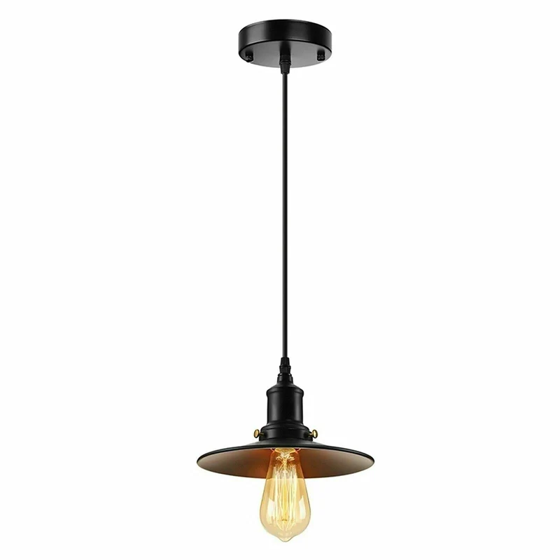 Pendelleuchte Industrial Schwarz – Rustikale Vintage Hängelampe | Ø 22cm~4135