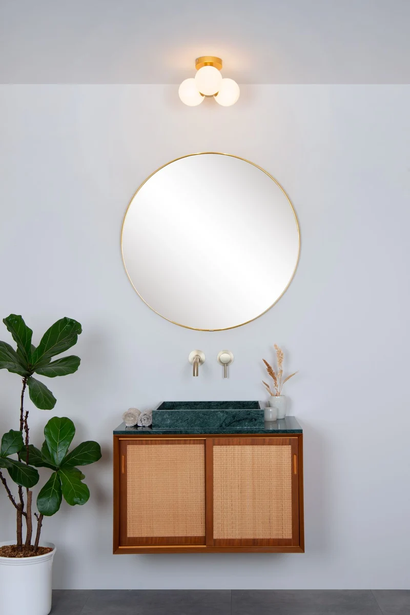 Deckenleuchte Trudy 3-flammig Glas IP44