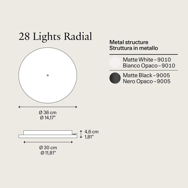 LODES - Radiales Baldachinsystem 13-28 Lights