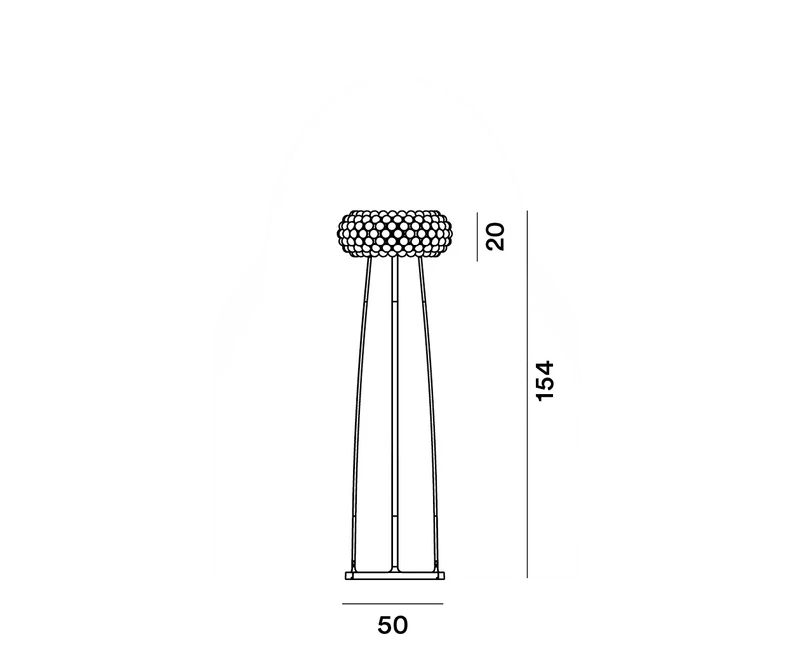 Foscarini - Stehleuchte Caboche Plus media grau