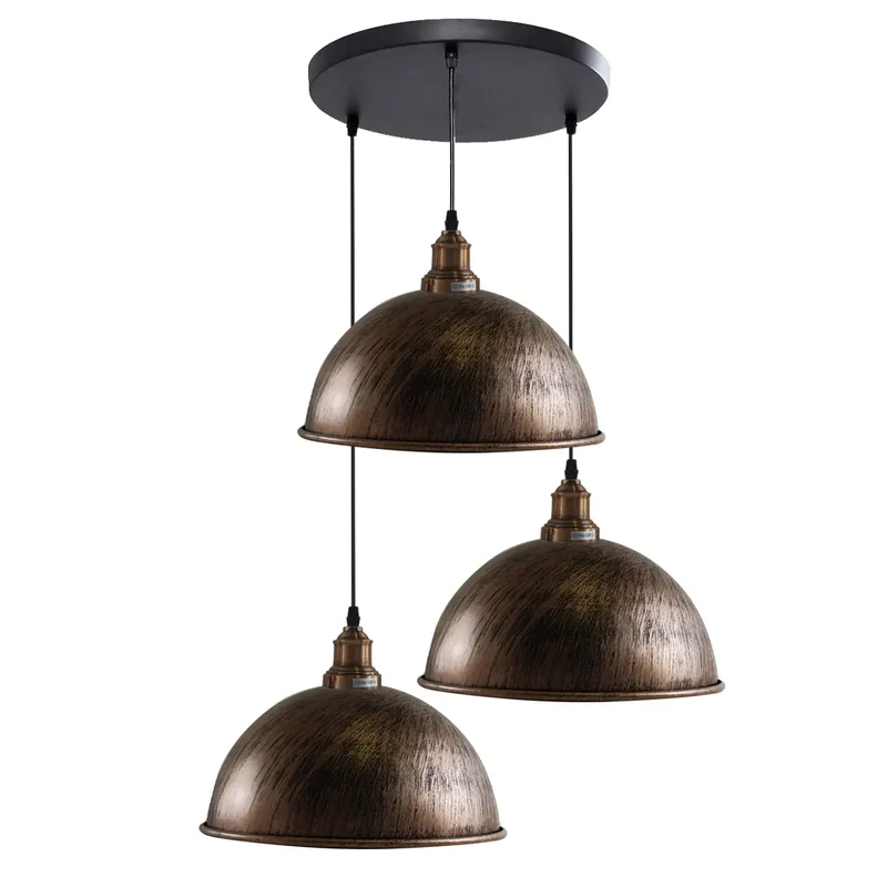 3-flammige Industrial Pendelleuchte Vintage – Höhenverstellbare Hängelampe~4180