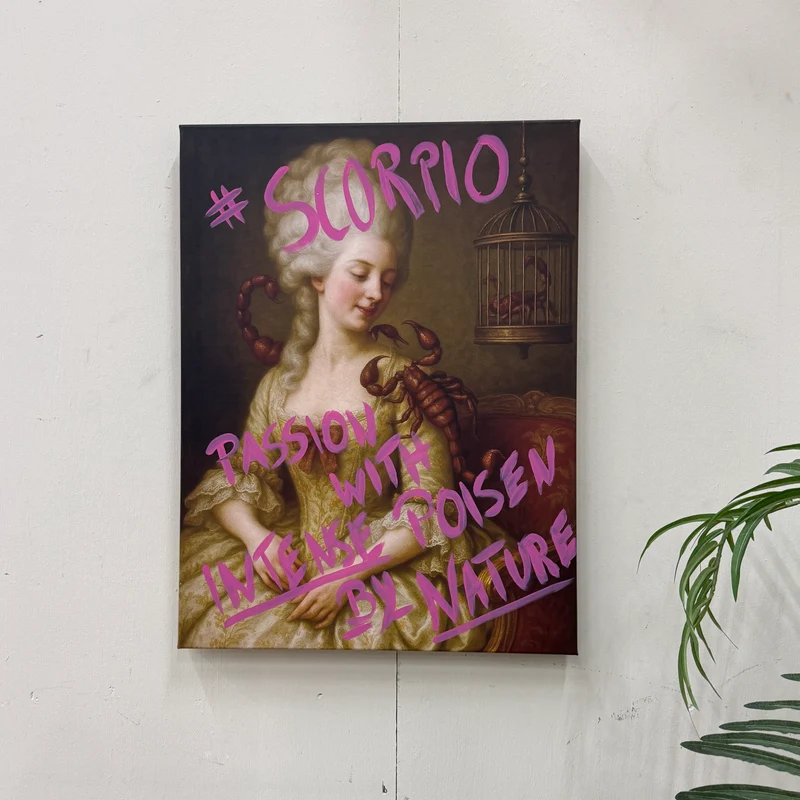 Thomas Klotz Modernes Pop-Art Wandbild Canvas „#SCORPIO“ Barock & Graffitistil