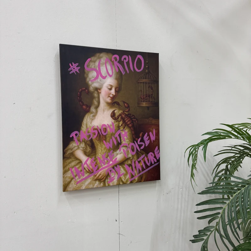 Thomas Klotz Modernes Pop-Art Wandbild Canvas „#SCORPIO“ Barock & Graffitistil