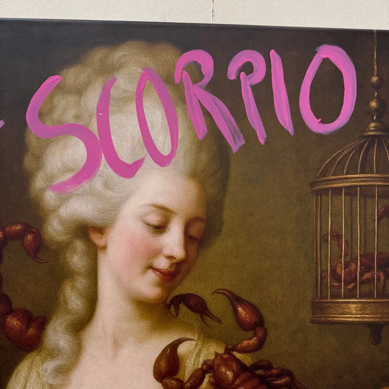 Thomas Klotz Modernes Pop-Art Wandbild Canvas „#SCORPIO“ Barock & Graffitistil