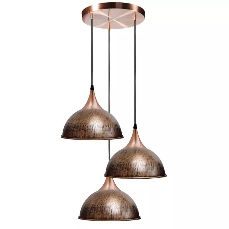 3-flammige Vintage Pendelleuchte im Industrie-Design Höhenverstellbare~4179