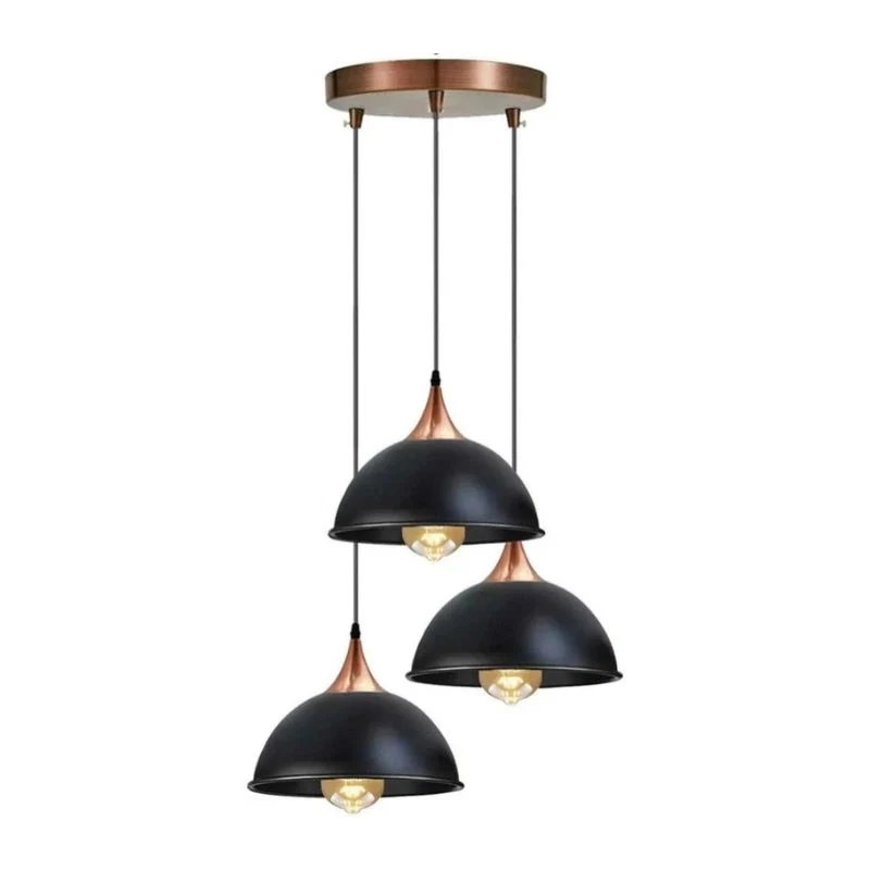 3-flammige Vintage Pendelleuchte im Industrie-Design Höhenverstellbare~4179