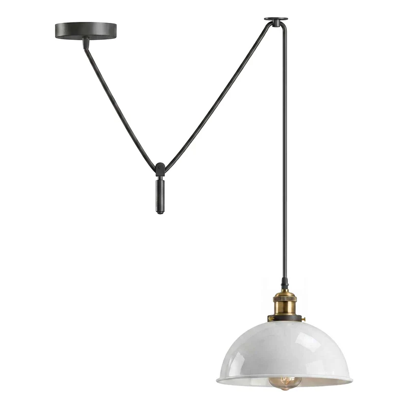 Pendelleuchte Höhenverstellbar – Vintage Trichter Deckenlampe Küche | Ø 21cm | E27 ~3968