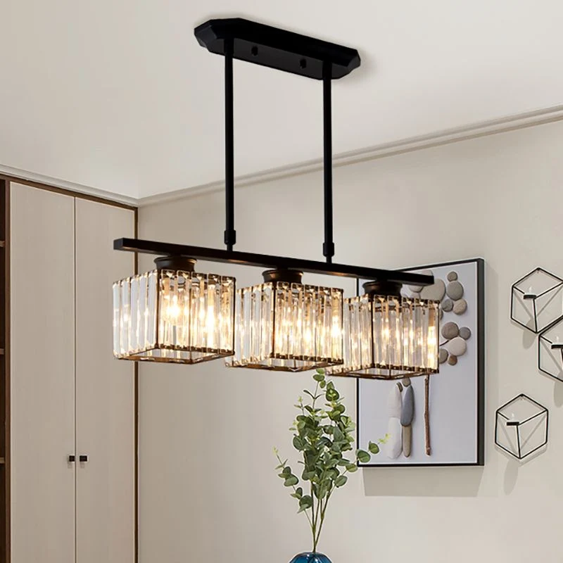 Hanglamp Glas E27 Zwart 3 of 4 Licht Eettafel Kookeiland Scandinavische Hanglamp Plafondlamp Keuken Woonkamer | Sansoti