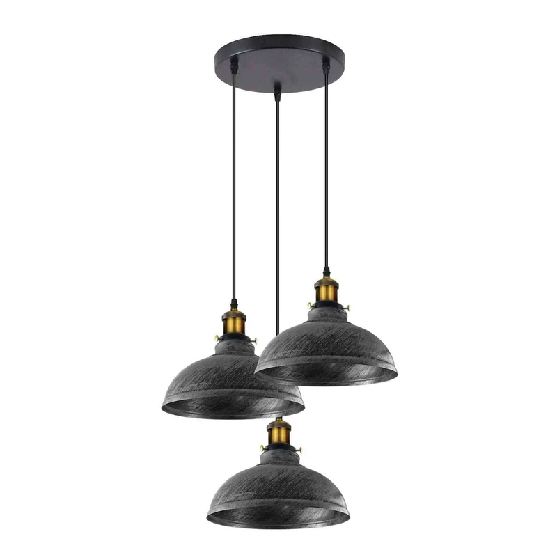 3-flammige Cluster Pendelleuchte – Vintage Hängelampe Esstisch | Ø29cm | E27 ~4138