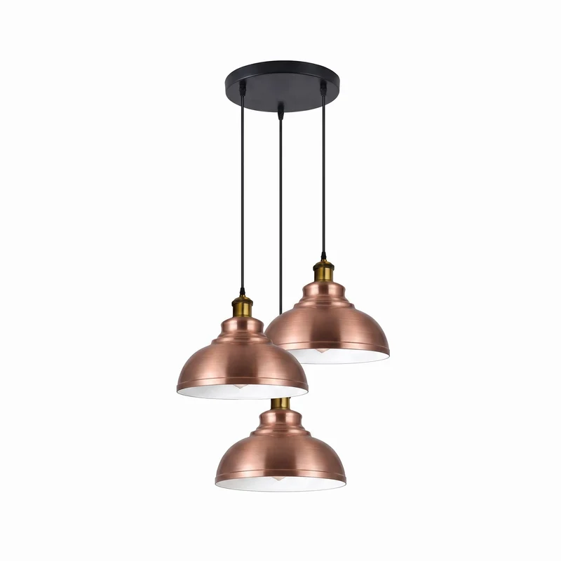3-flammige Cluster Pendelleuchte – Vintage Hängelampe Esstisch | Ø29cm | E27 ~4138