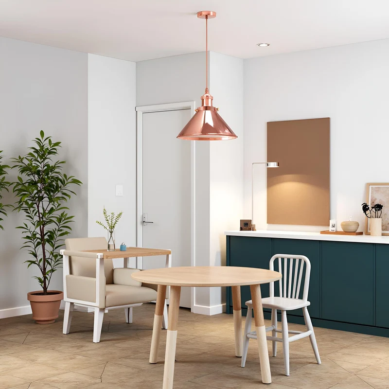 Industrie Kegel-Pendelleuchte Ø 22cm | Höhenverstellbar Deckenlampe E27~4119