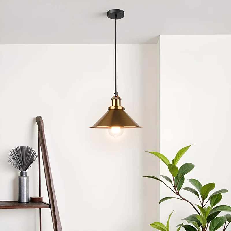 Industrie Kegel-Pendelleuchte Ø 22cm | Höhenverstellbar Deckenlampe E27~4119