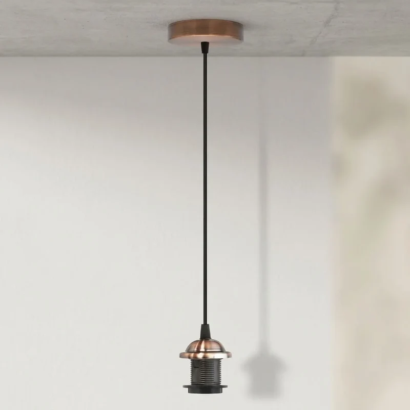 Industrie E27 Schnurpendel mit Baldachin - 95cm Verstellbare Deckenleuchte~4091