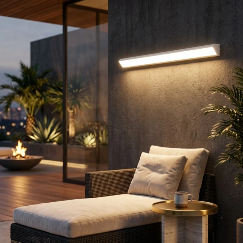 Buitenlamp Voordeur LED Aluminium Waterdicht IP65 20 40 60 90 cm Zwart Wit Warm Neutraal Koel Wit Wandmontage | Sansoti