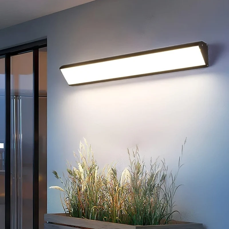 Buitenlamp Voordeur LED Aluminium Waterdicht IP65 20 40 60 90 cm Zwart Wit Warm Neutraal Koel Wit Wandmontage | Sansoti