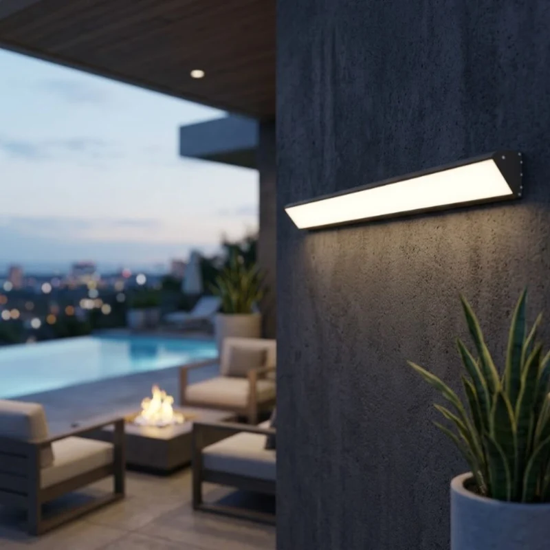 Buitenlamp Voordeur LED Aluminium Waterdicht IP65 20 40 60 90 cm Zwart Wit Warm Neutraal Koel Wit Wandmontage | Sansoti