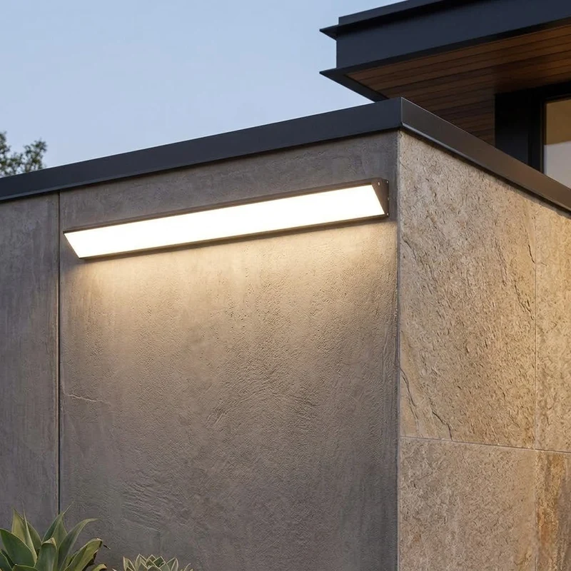 Buitenlamp Voordeur LED Aluminium Waterdicht IP65 20 40 60 90 cm Zwart Wit Warm Neutraal Koel Wit Wandmontage | Sansoti