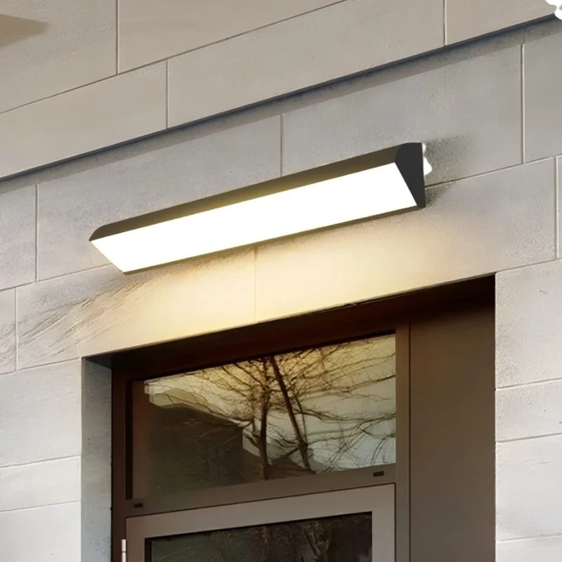 Buitenlamp Voordeur LED Aluminium Waterdicht IP65 20 40 60 90 cm Zwart Wit Warm Neutraal Koel Wit Wandmontage | Sansoti