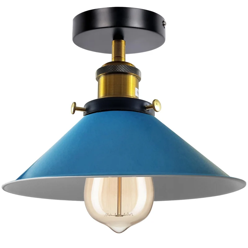 Vintage Unterputz Deckenleuchte E27 Deckenlampe für Wohnzimmer & Küche | Ø 22cm ~4112