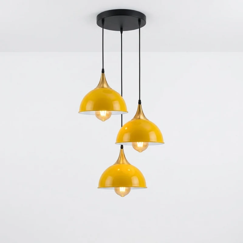 3-flammige Gutsherren Clusterleuchte – Vintage Industrie Pendellampe Loft | Ø21cm | E27 ~4169