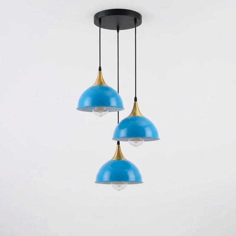 3-flammige Gutsherren Clusterleuchte – Vintage Industrie Pendellampe Loft | Ø21cm | E27 ~4169
