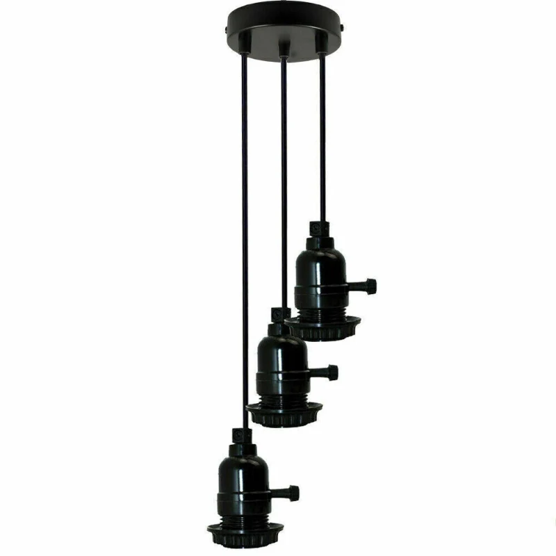Pendelleuchte 1-5 flammig Schwarz mit Schalter | All Seasons Life ~4014