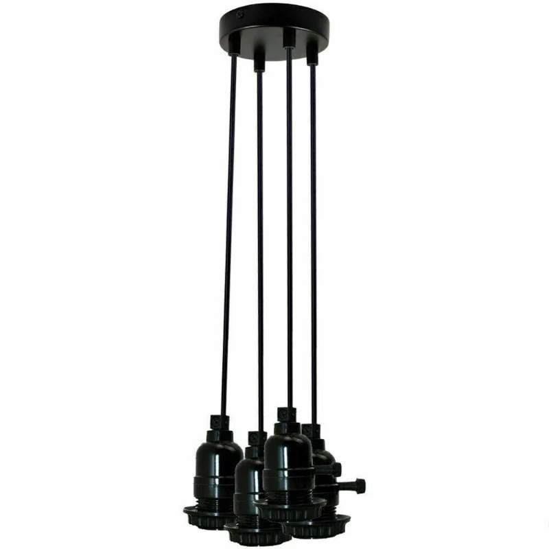 Pendelleuchte 1-5 flammig Schwarz mit Schalter | All Seasons Life ~4014