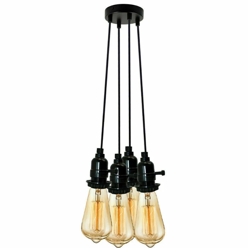 Pendelleuchte 1-5 flammig Schwarz mit Schalter | All Seasons Life ~4014