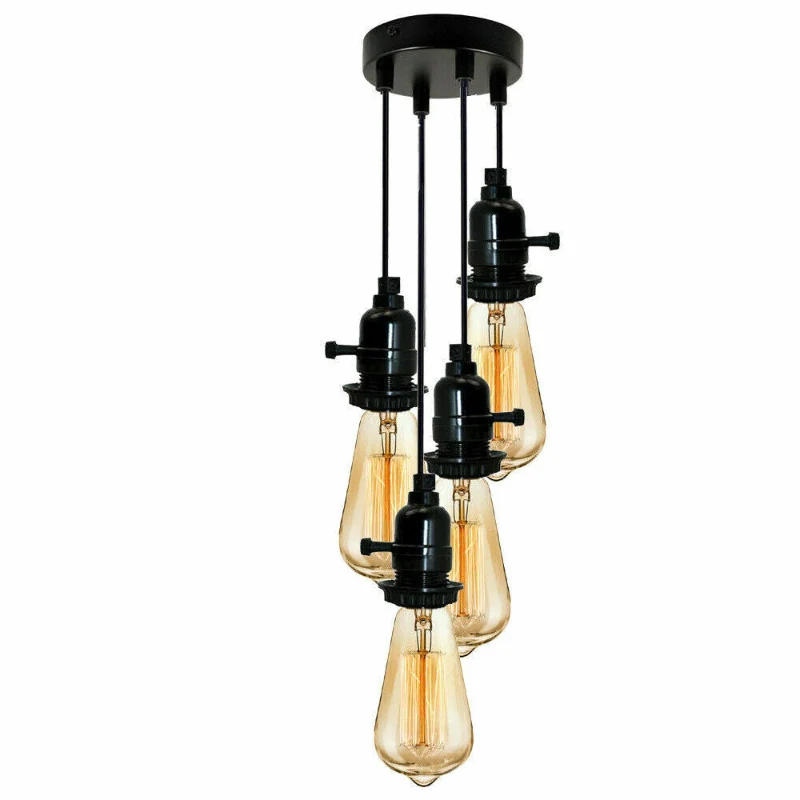 Pendelleuchte 1-5 flammig Schwarz mit Schalter | All Seasons Life ~4014