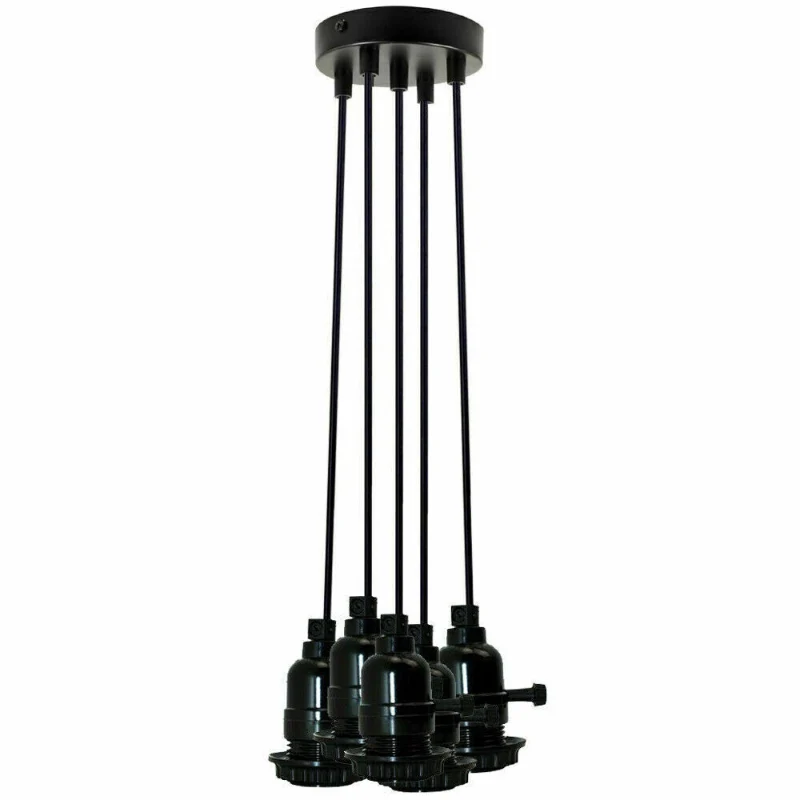 Pendelleuchte 1-5 flammig Schwarz mit Schalter | All Seasons Life ~4014