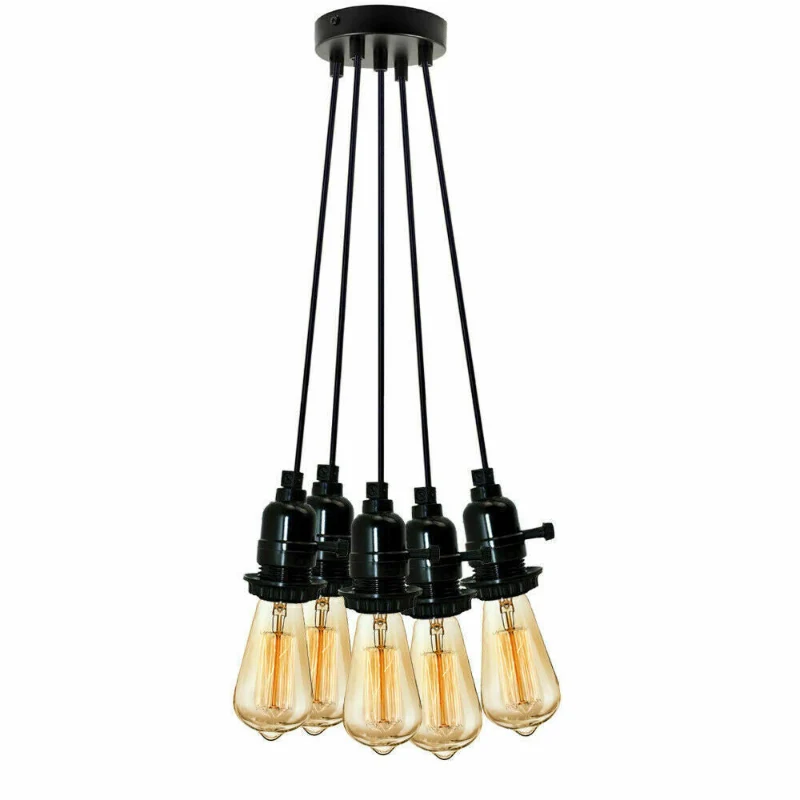 Pendelleuchte 1-5 flammig Schwarz mit Schalter | All Seasons Life ~4014