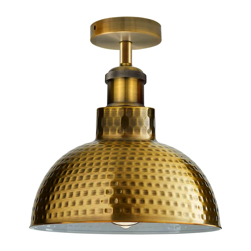 Gehämmerte Deckenlampe Küche – Vintage Barlampe Industrie Gastk | Ø 26cm | E27 ~4080