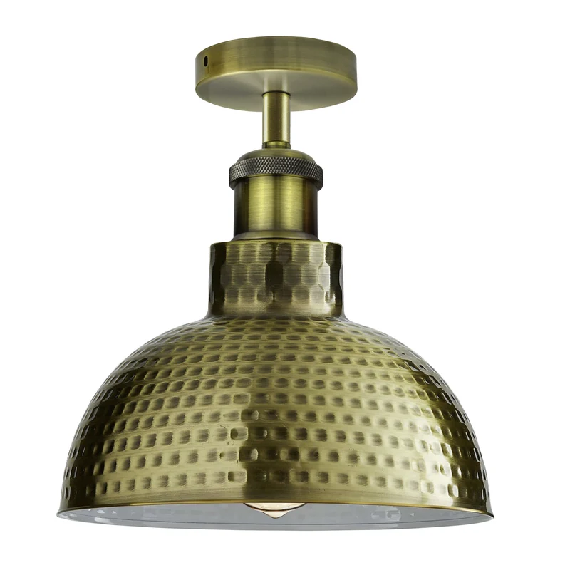 Gehämmerte Deckenlampe Küche – Vintage Barlampe Industrie Gastk | Ø 26cm | E27 ~4080